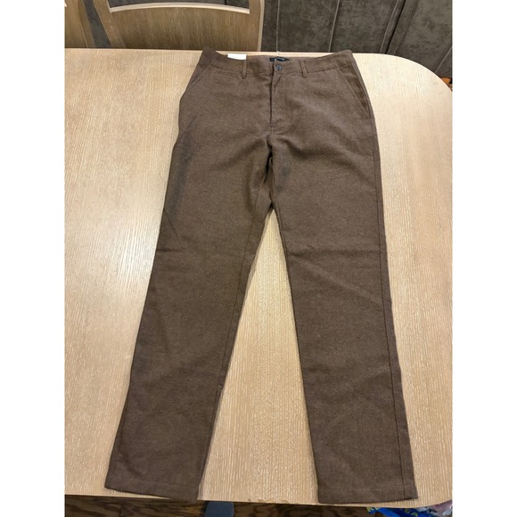 Banana Republic Other - Banana Republic Mens Brown Wool Blend Slim Fit Pants Trousers 32x34 NEW 828633